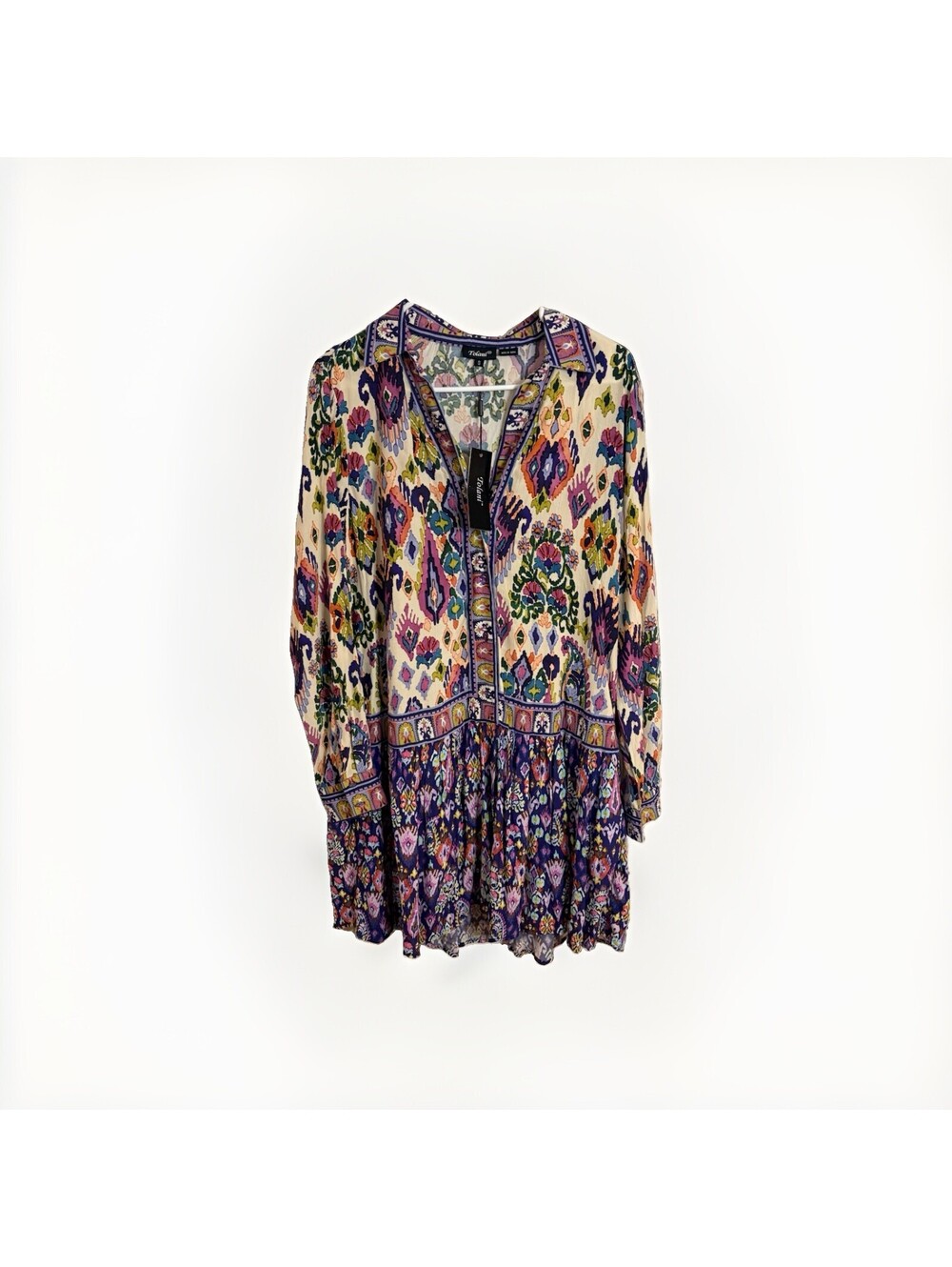 Anthropologie Tolani Dress Womens Small Multicolor Boho Garden Floral Casual